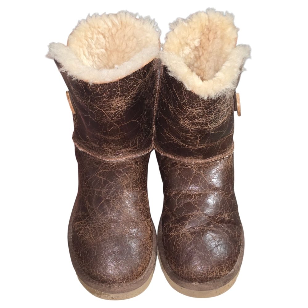 Ugg Bailey Button Krinkle Cream Shearling Lined B… - image 1